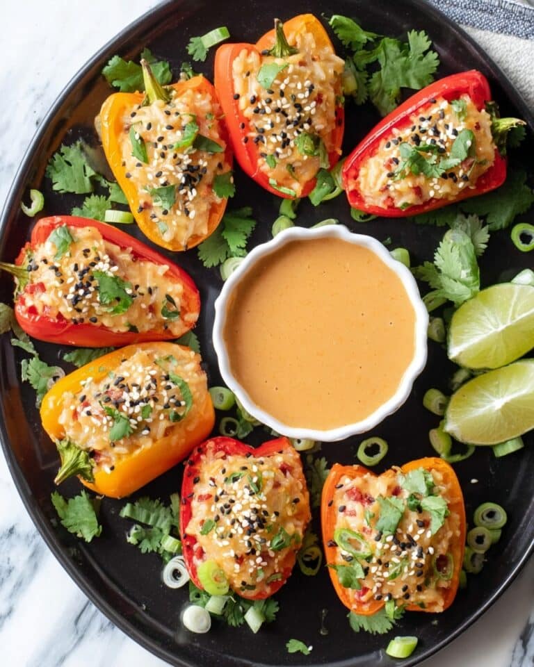 Spicy Peanut Rice Stuffed Mini Peppers Recipe
