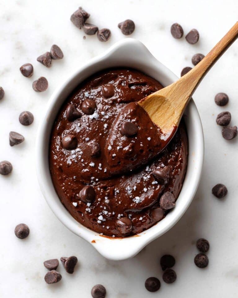 Chocolate Lava Baked Oats with Chocolate Pudding and Dark Chocolate Chips Recipe