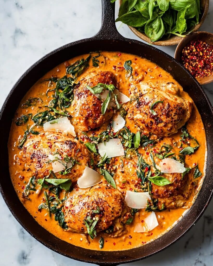 Creamy Tomato Chicken Skillet Dish Recipe