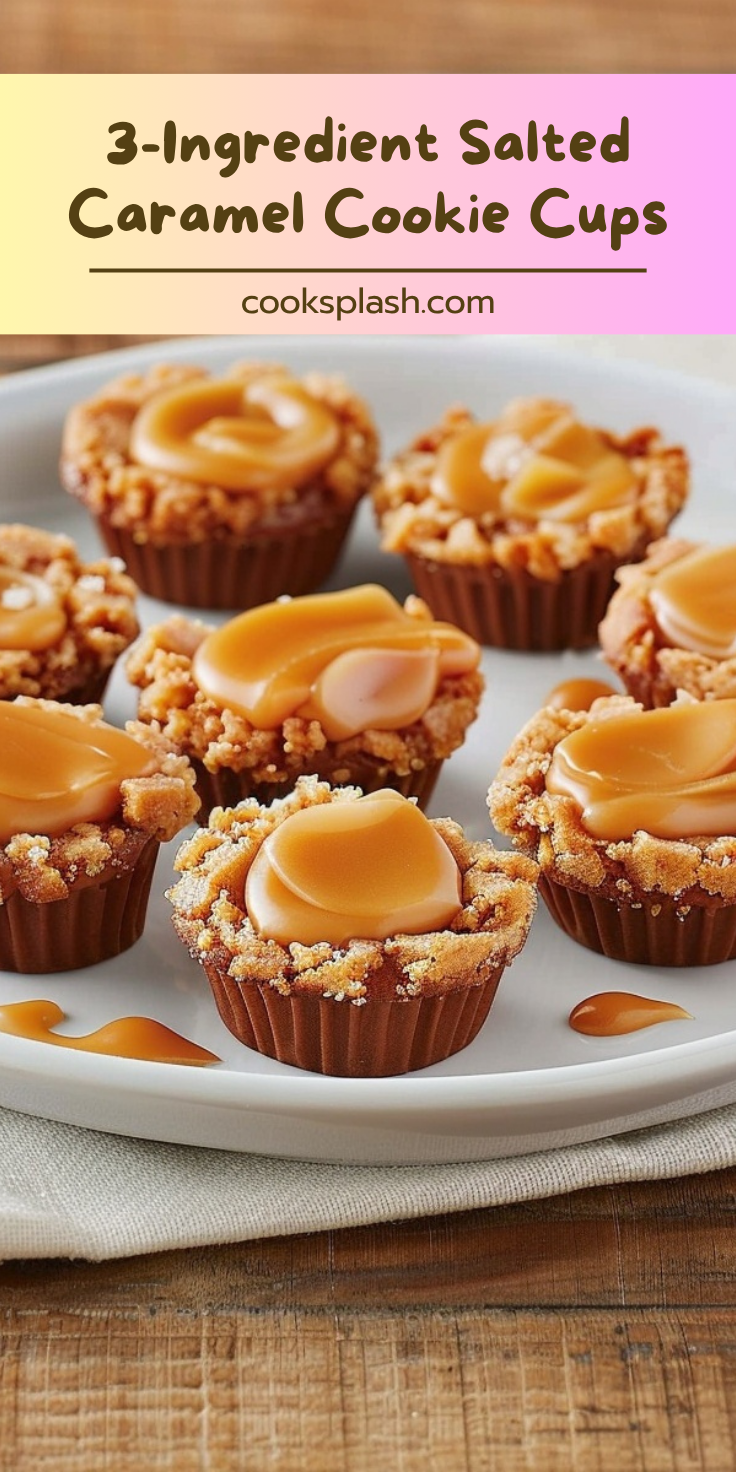 3-Ingredient Salted Caramel Cookie Cups | Cook Splash