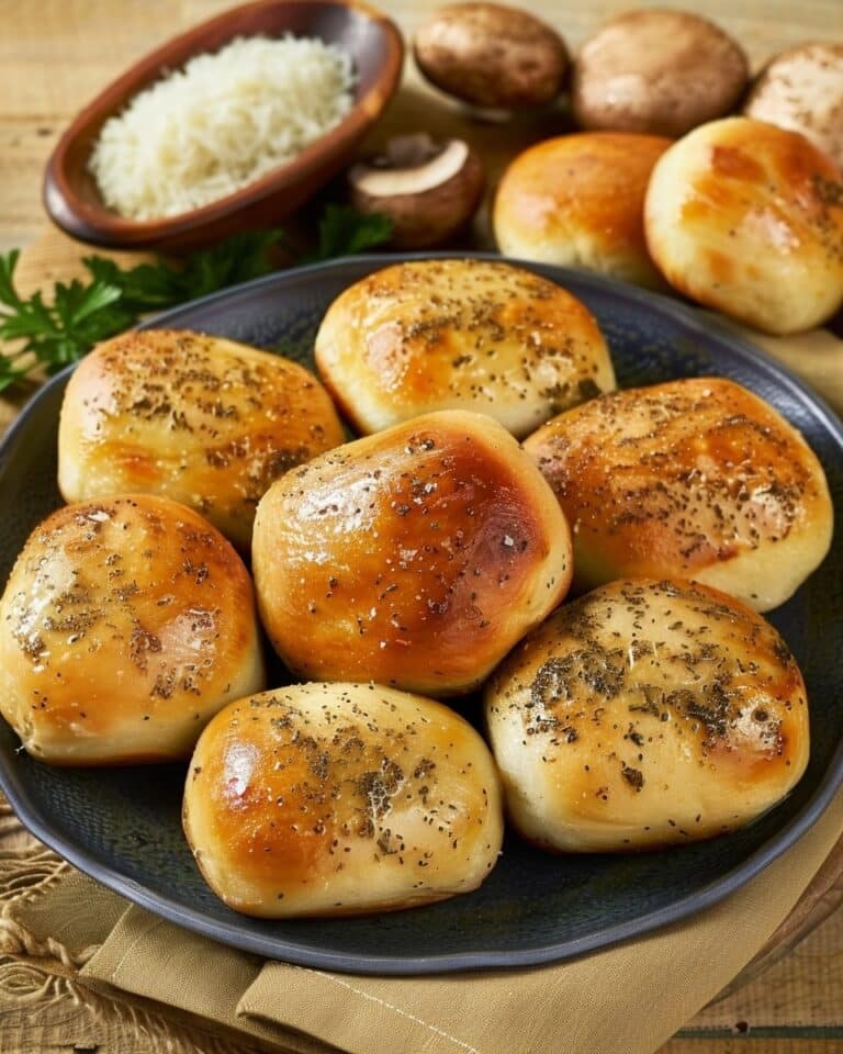 Baked Buns with Chicken and Mushrooms