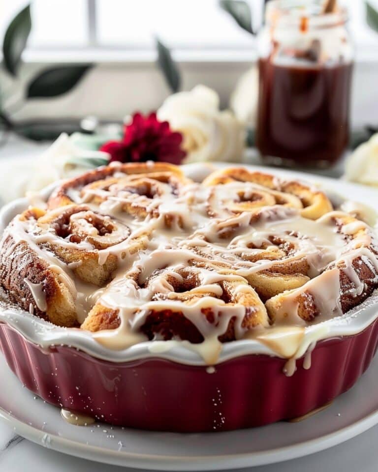 Caramel Apple Cinnamon Roll Dump Cake