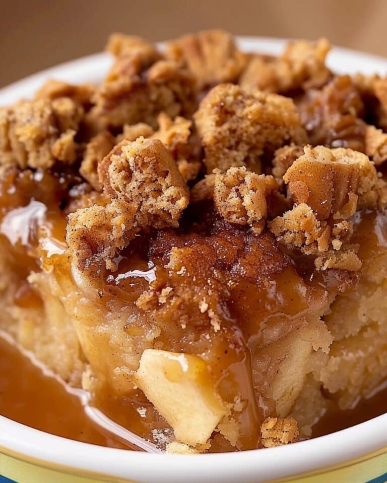 Caramel Apple Cinnamon Roll Dump Cake