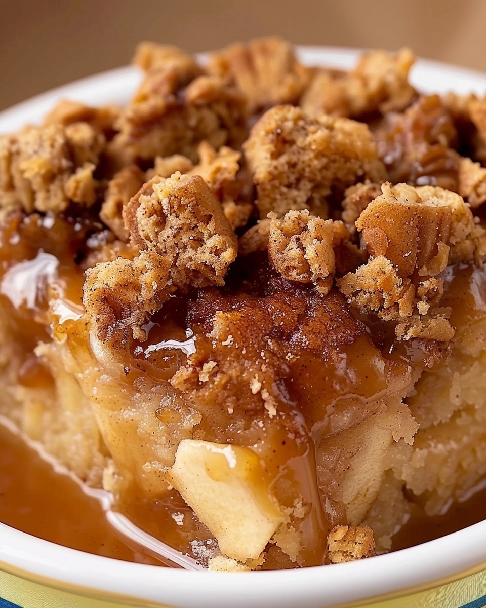 Caramel Apple Cinnamon Roll Dump Cake