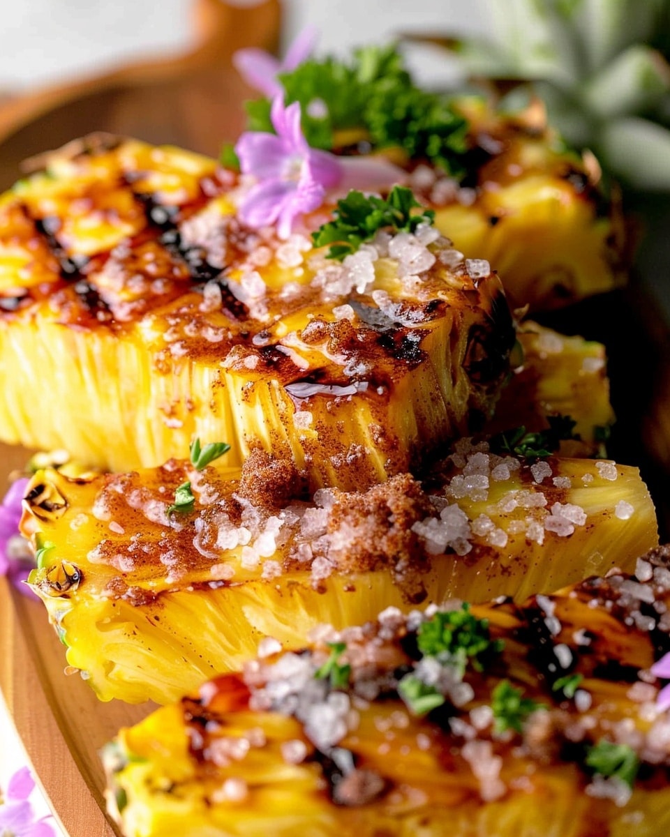 Caramelized Brown Sugar Cinnamon Grilled Pineapple