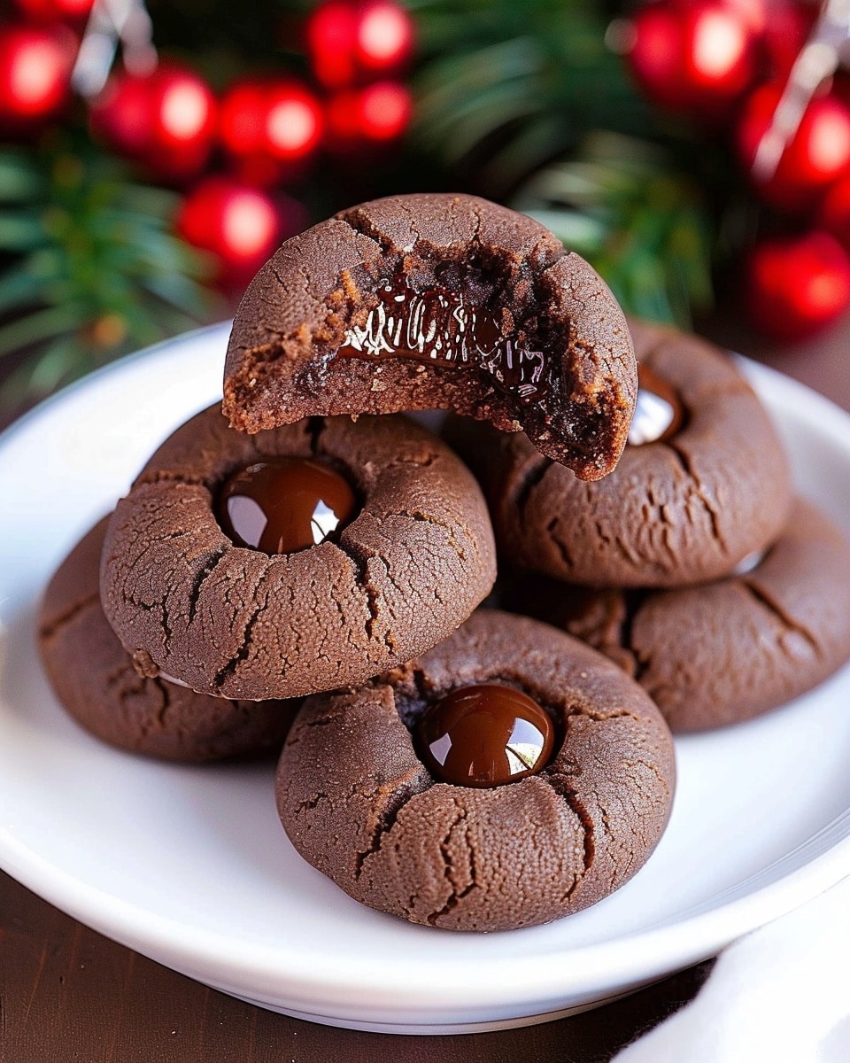 Chocolate Thumbprint Cookies