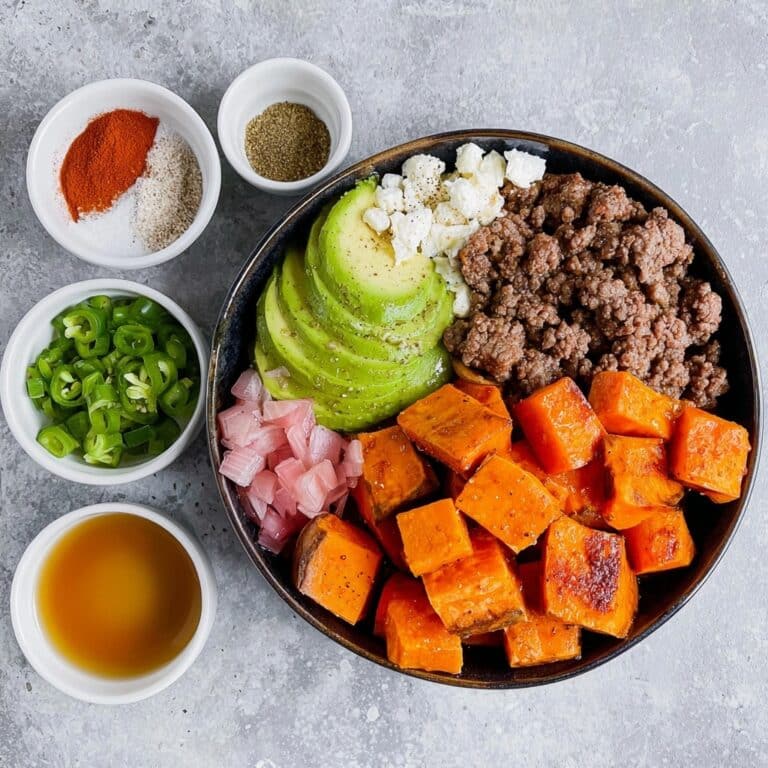 Cottage Cheese Sweet Potato Beef Bowl