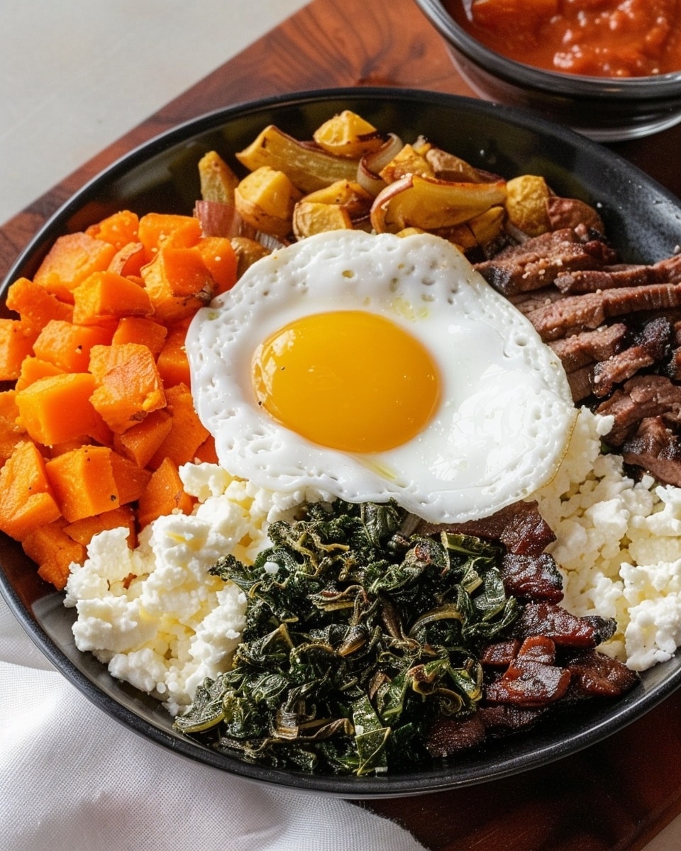 Cottage Cheese Sweet Potato Beef Bowl