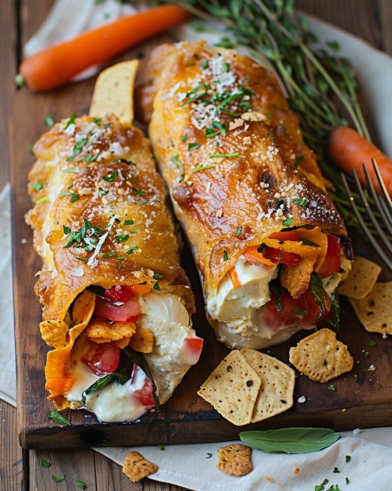 Cream Cheese Stuffed Doritos Crusted Chicken