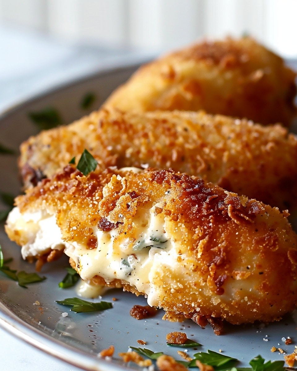 Cream Cheese Stuffed Doritos Crusted Chicken