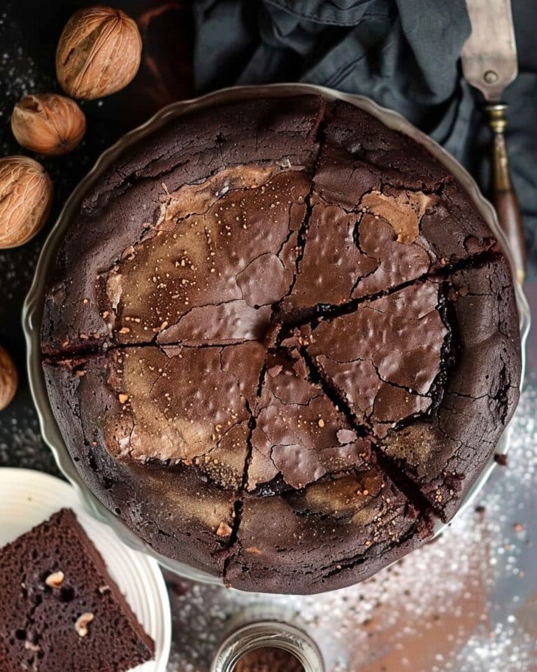 Crispy Chocolate Cake With Hazelnut & Sour Cream