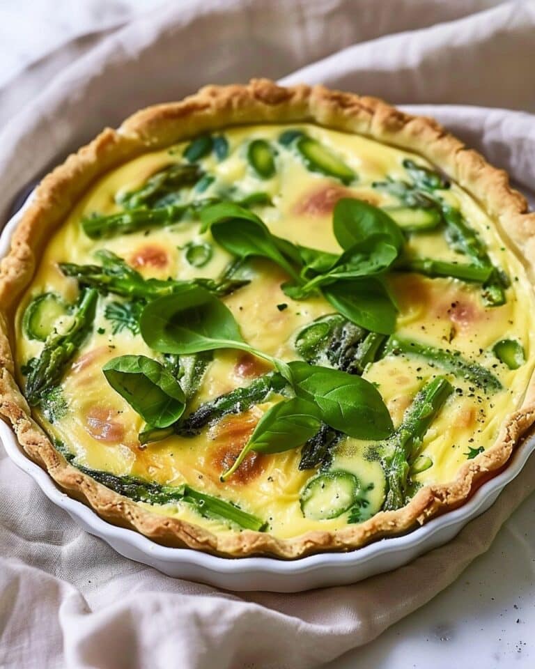 Double Cheese & Spring Vegetable Tart