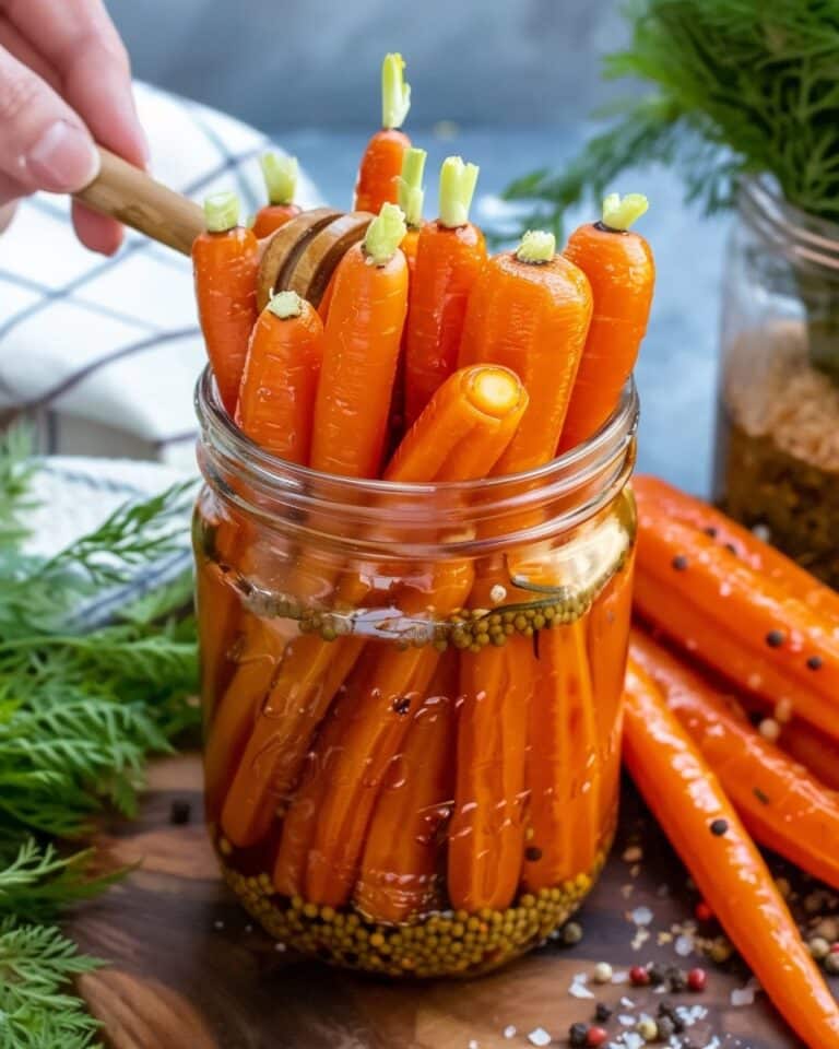 Easy Hot Honey Pickled Carrots