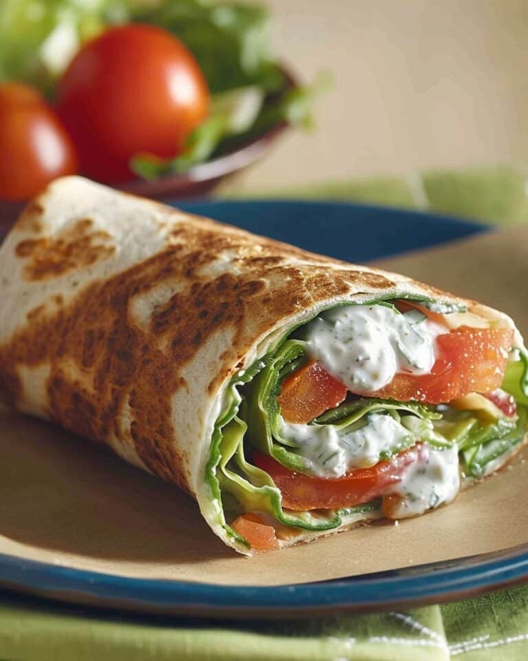Gourmet Lettuce and Tomato Wraps with Secret Sauce
