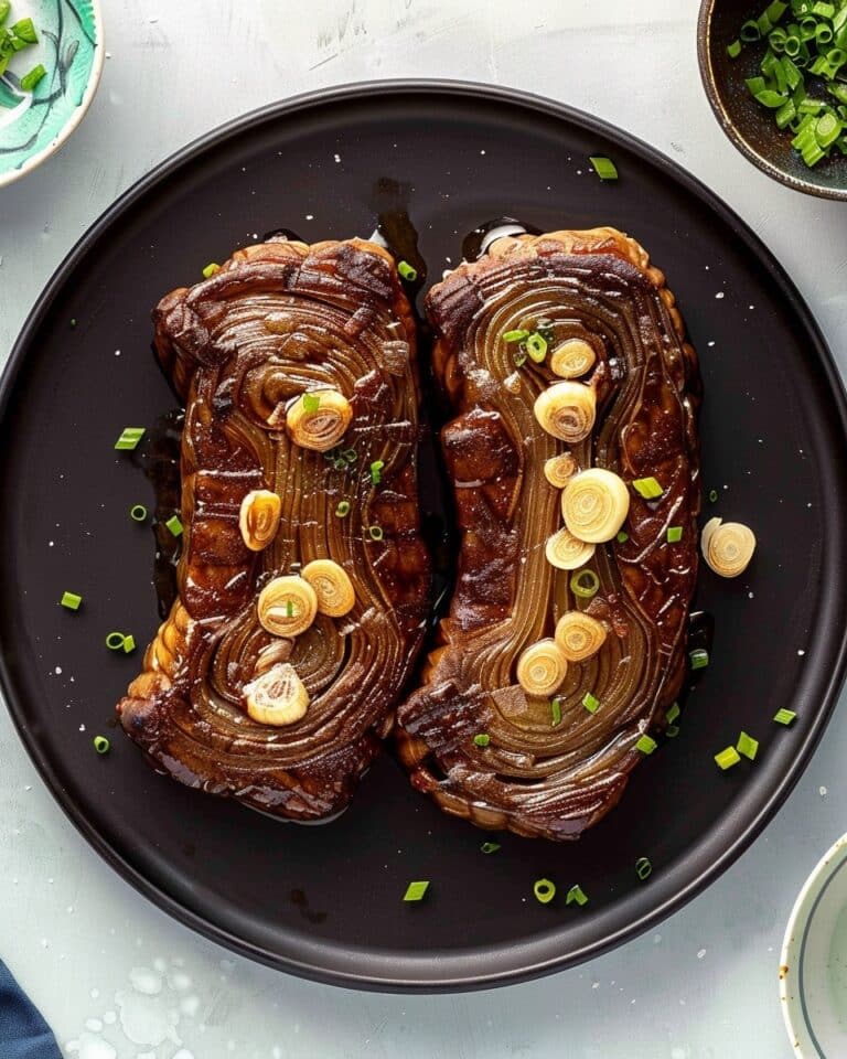 Japanese Soy Garlic Onion ‘Steaks’