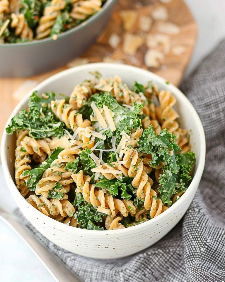 Kale Caesar Pasta Salad