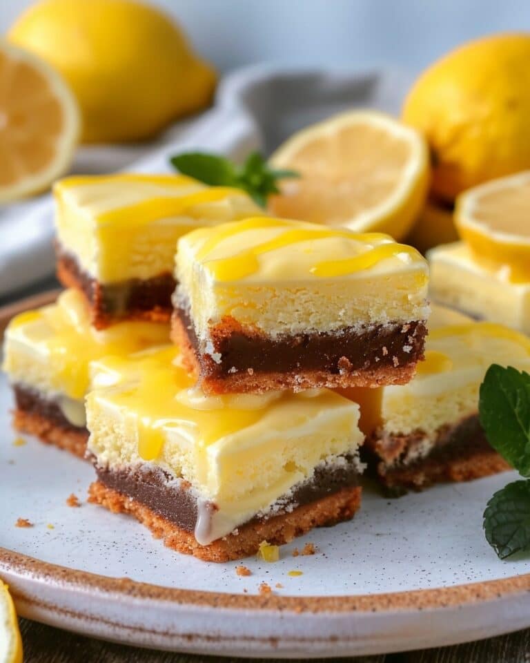 Lemon Brownies with Zesty Lemon Glaze