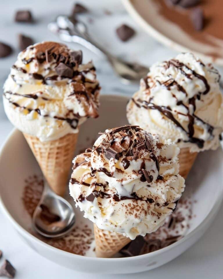 No-Machine Vanilla Chocolate Swirl Ice Cream — Sugar-Free