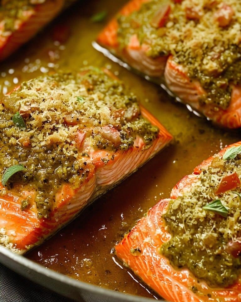 Skillet Pesto Salmon