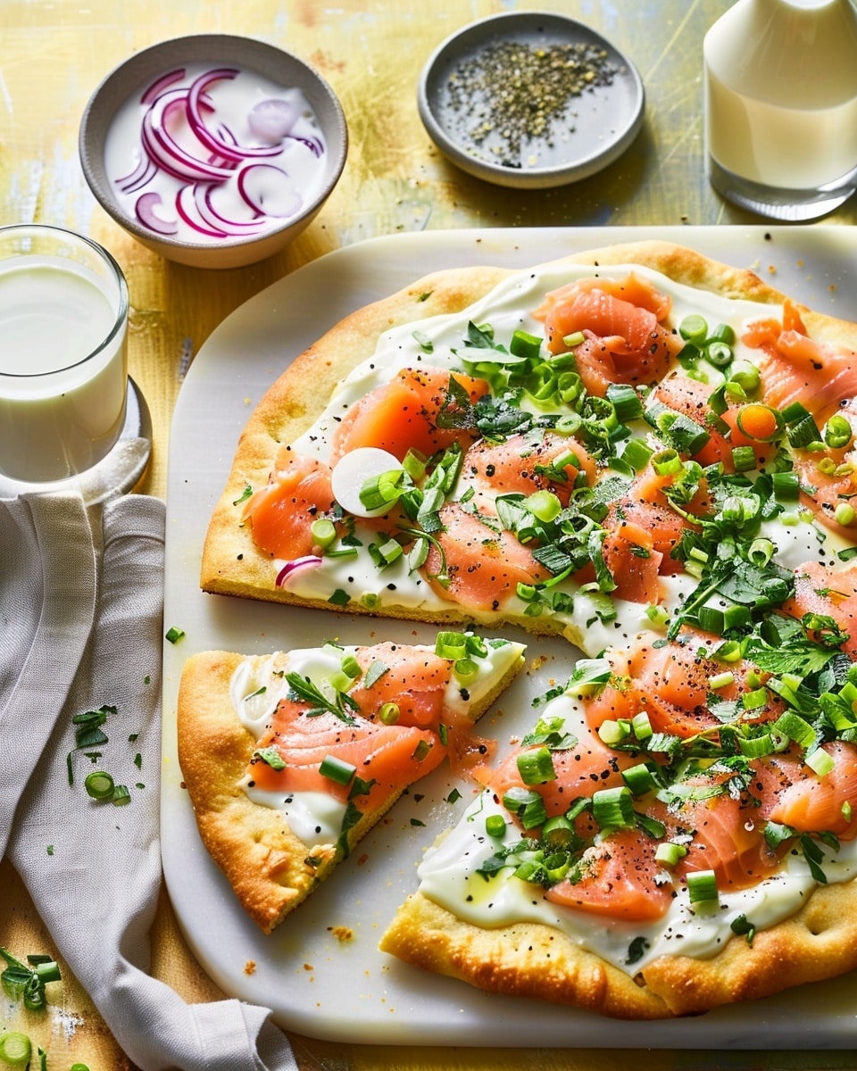 Smoked Salmon Breakfast Flatbread