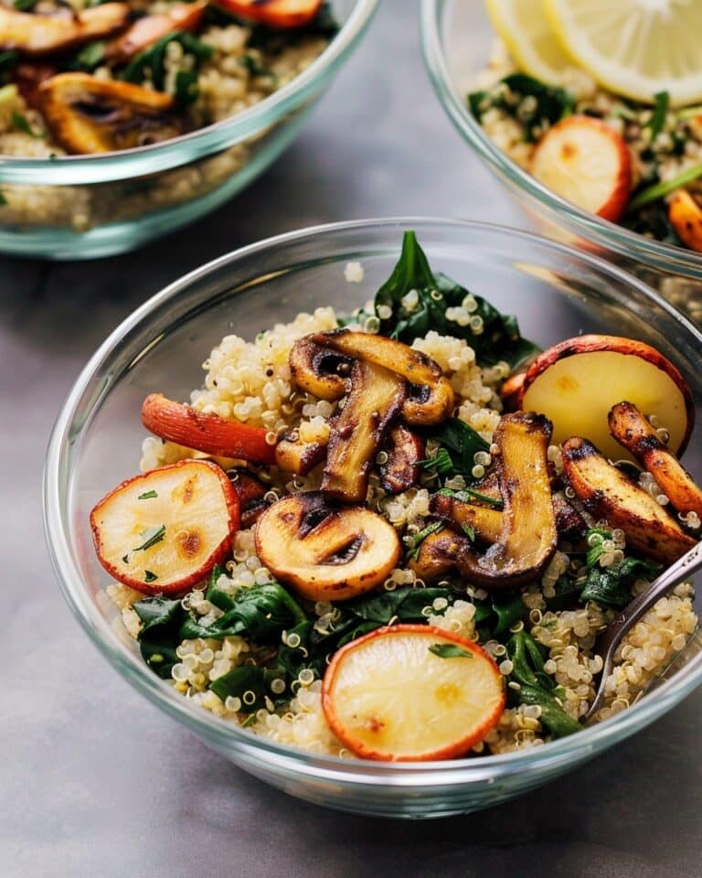 Spinach and Quinoa Vegan Meal Prep Bowls