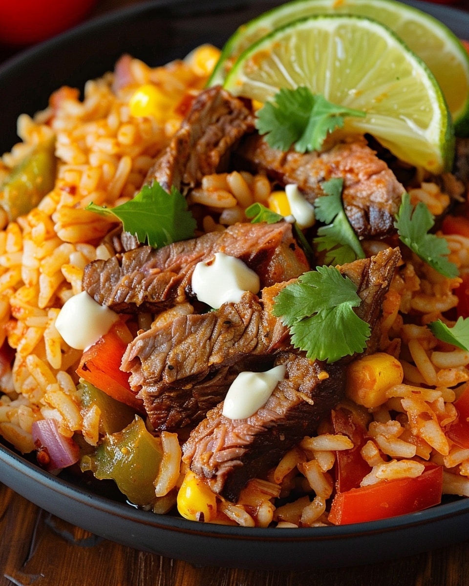 Steak Queso Rice