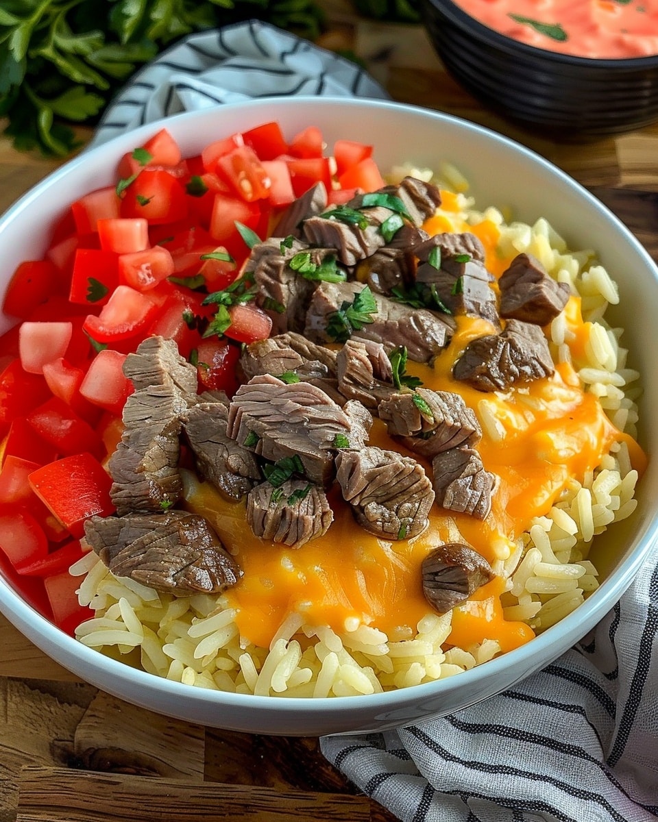 Steak Queso Rice