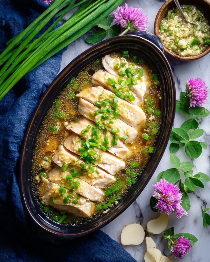 Ginger Scallion Poached Chicken Recipe