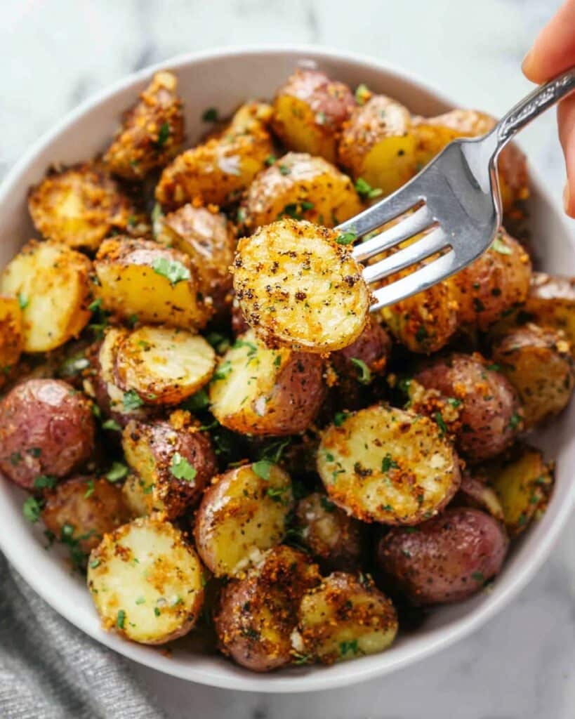 Parmesan Garlic Roasted Potatoes Recipe