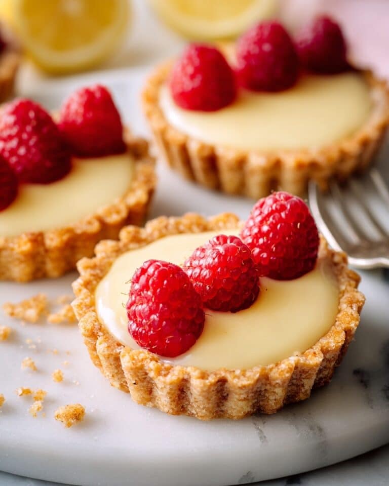 Mini Vegan Lemon Raspberry Tartlets Recipe