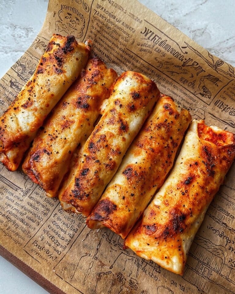 Crispy Pizza Roll-Ups with Cheese, Pepperoni, and Basil Recipe