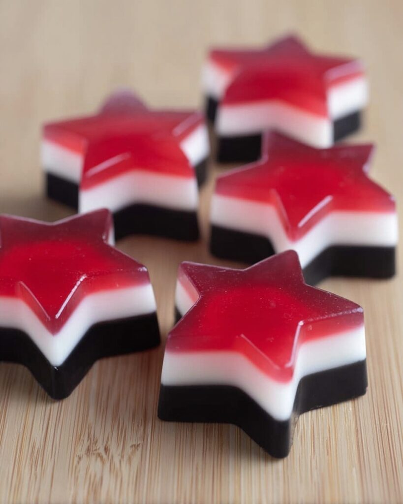 Homemade 4th of July Gummies with Watermelon, Coconut Milk, and Blueberries Recipe