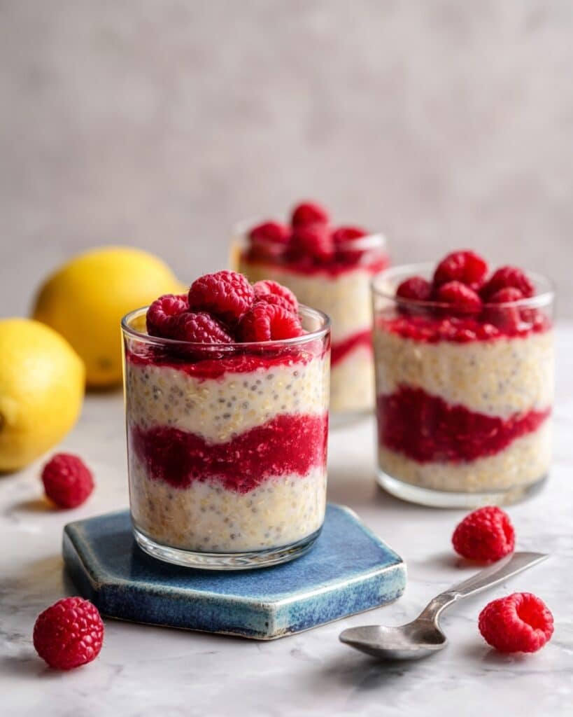 Raspberry-Lemon Cheesecake Overnight Oats Recipe
