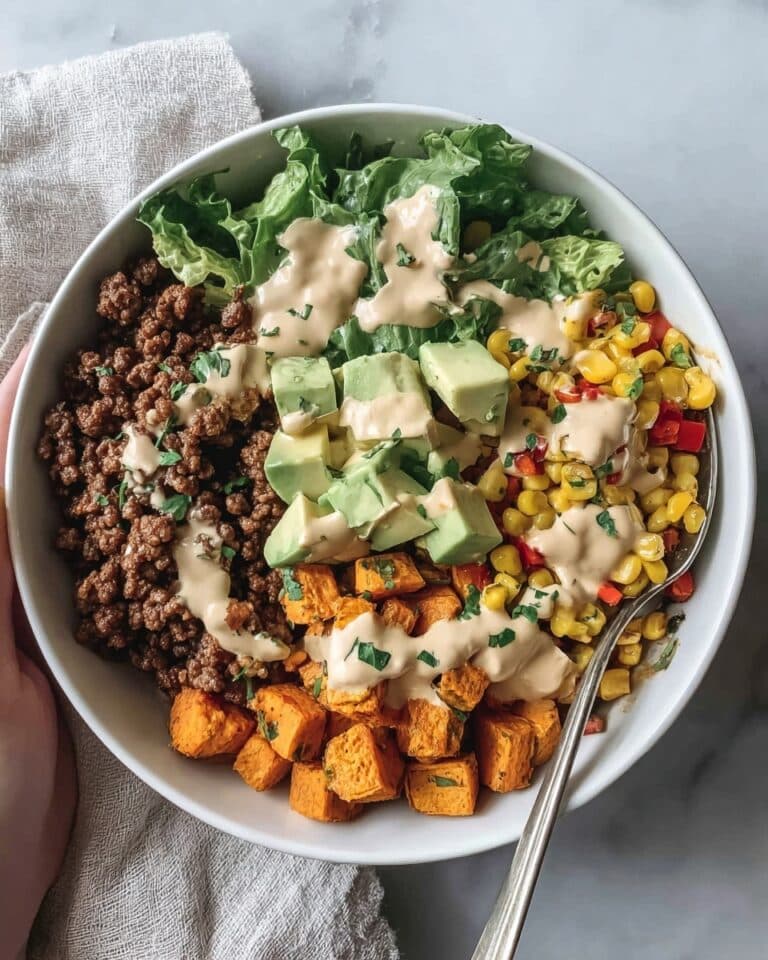 Street Corn Inspired Beef Bowls with Sweet Potato Recipe