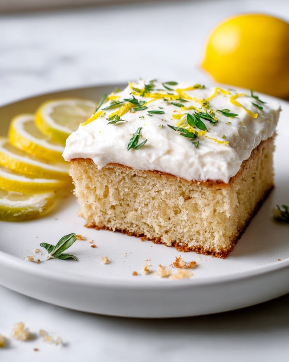 The image shows a loaf of yellow cake with a light golden brown crust on the top and sides, resting on a white marbled surface. Three slices are cut from the loaf and stacked beside it, showing the soft, slightly porous texture inside, which is pale yellow with small holes scattered throughout. The slices are positioned above and slightly leaning against the whole loaf, highlighting the contrast between the smooth golden crust and the soft interior. Photo taken with an iphone --ar 4:5 --v 7