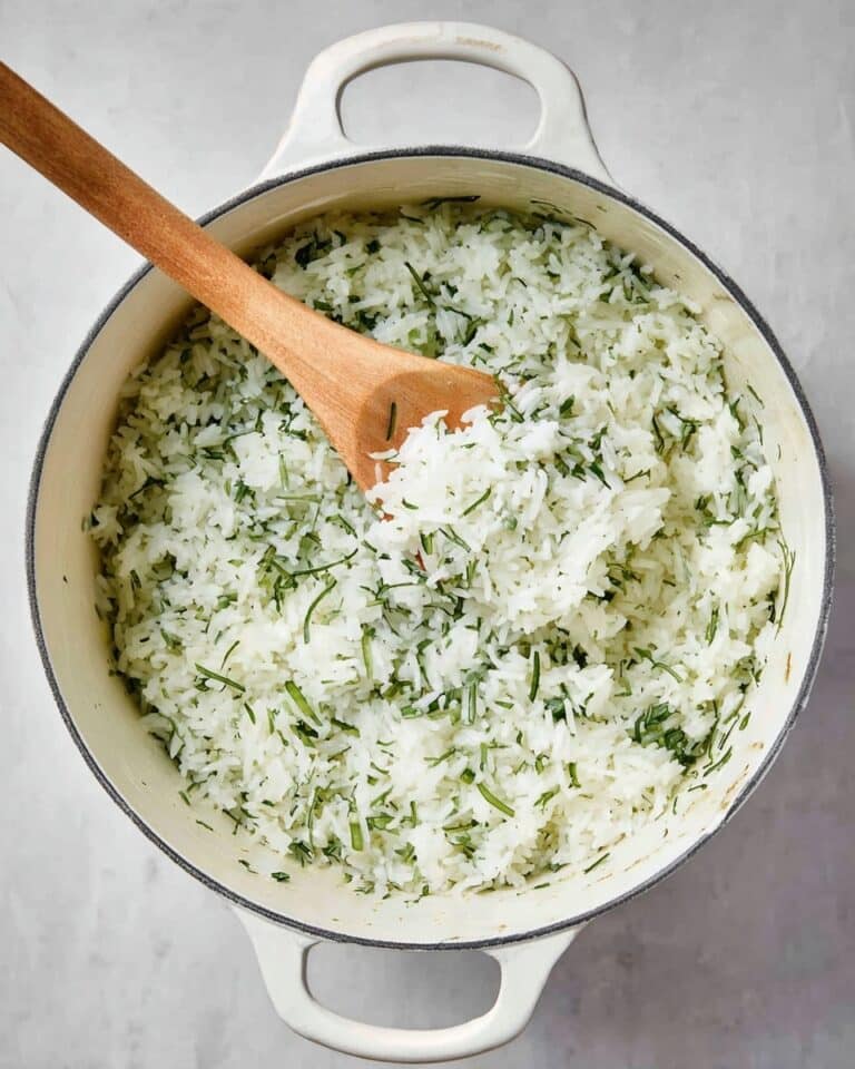 Middle Eastern Fluffy Basmati Dill Rice Recipe
