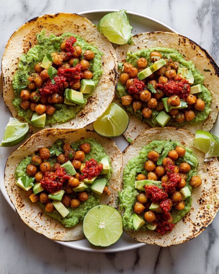 20-Minute Spicy Chickpea Tacos with Cilantro Pesto Recipe
