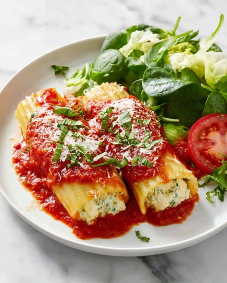 Three Cheese Manicotti Recipe