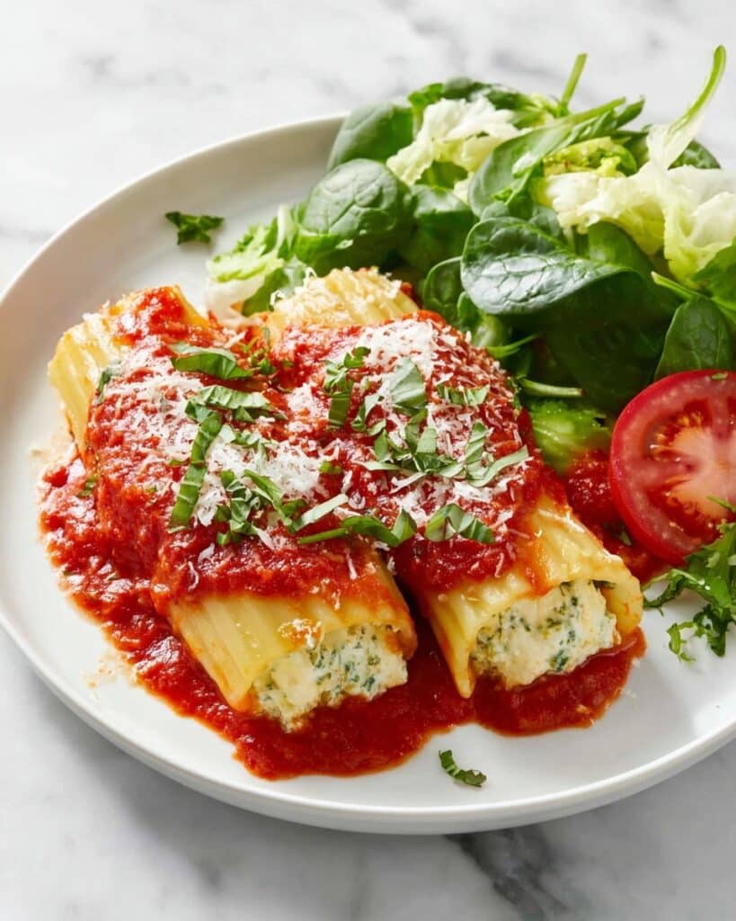 Three Cheese Manicotti Recipe