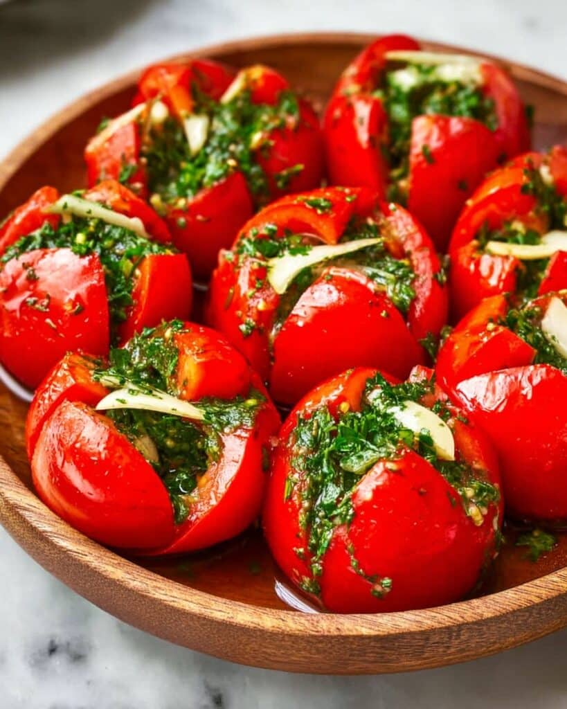 Garlic Marinated Tomatoes Recipe