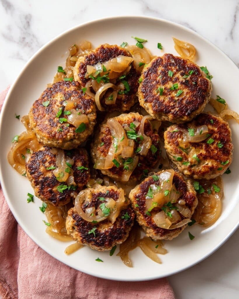 Hamburger Steak with Onions and Gravy Recipe