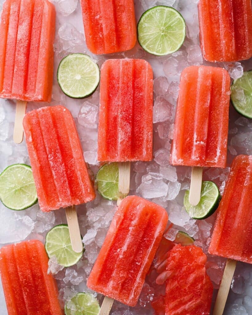 Watermelon Peach Prosecco Popsicles Recipe