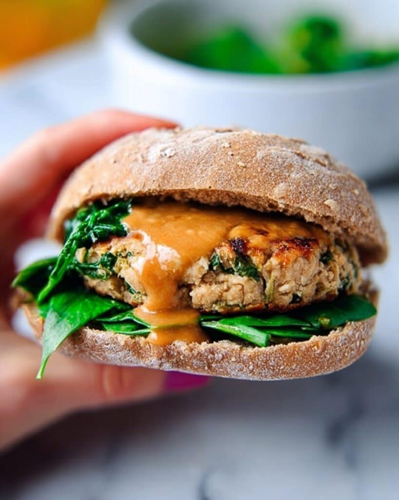 Thai Turkey Burgers with Peanut Sauce Recipe