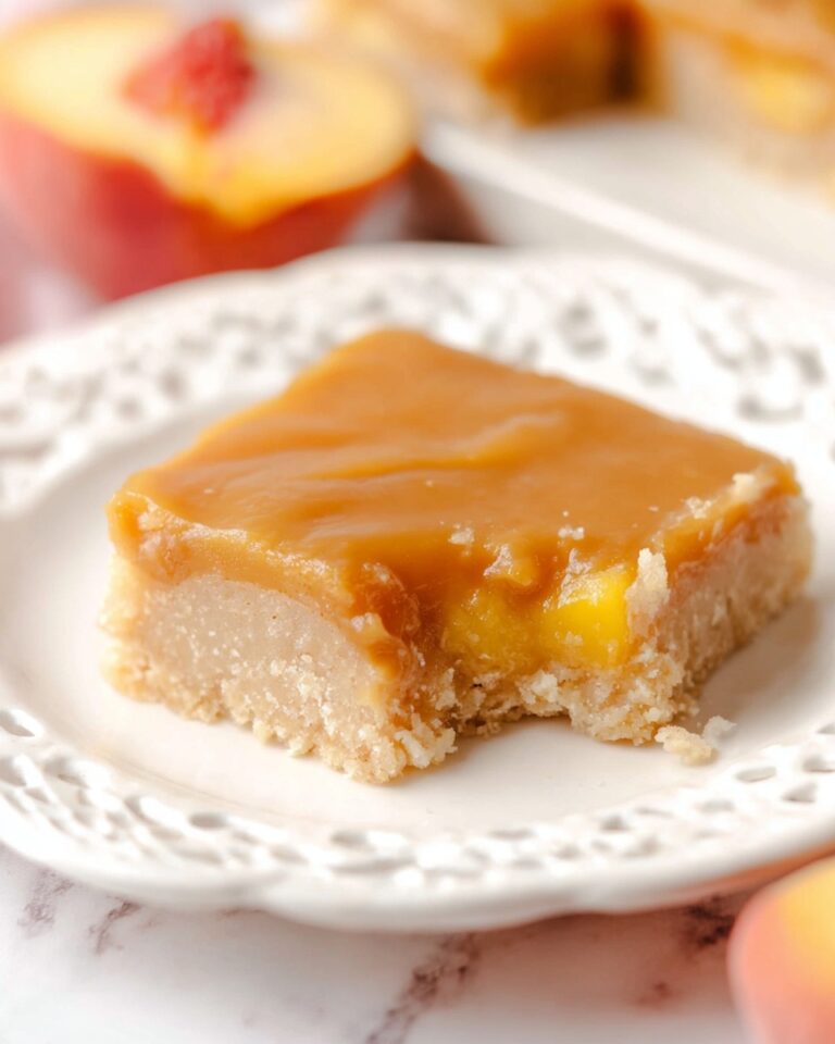 Vegan Peach Sheet Cake with Brown Sugar Frosting Recipe