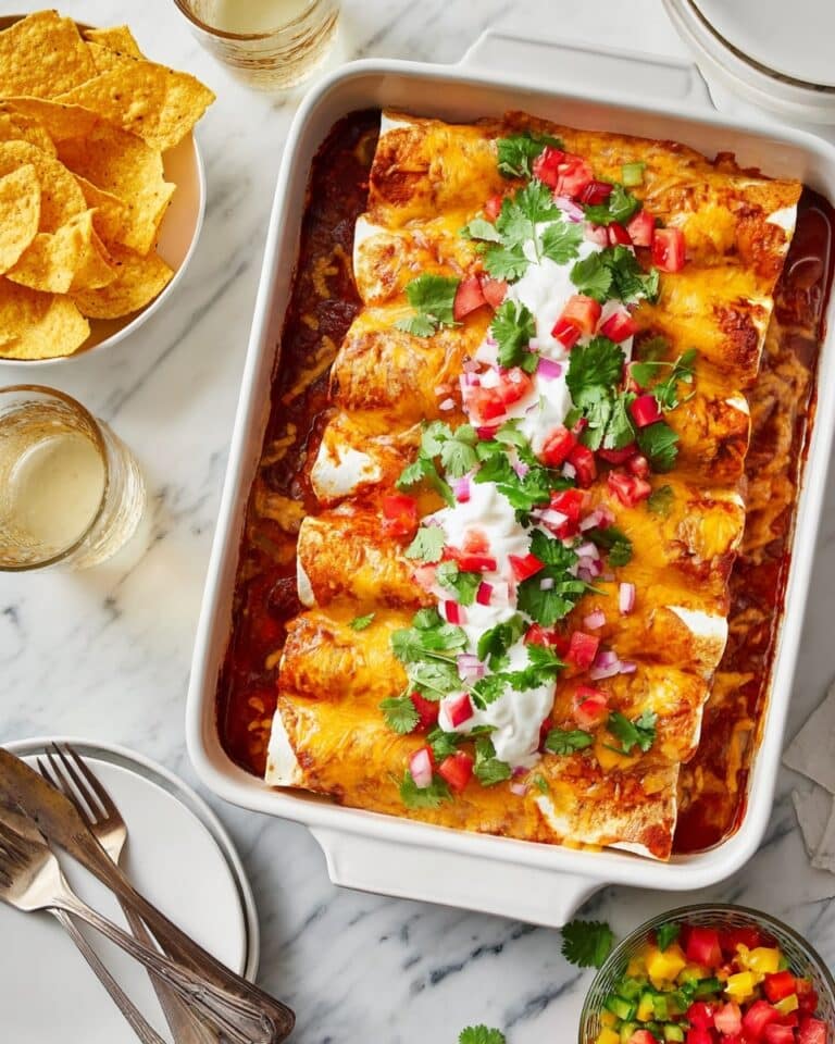 Red and Green Chicken Enchiladas Recipe