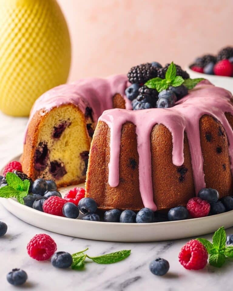 Glazed Berry Bundt Cake Recipe