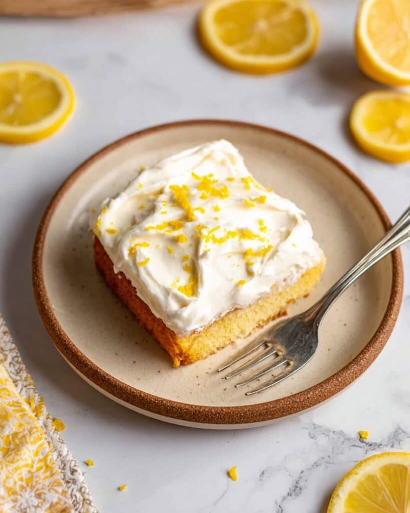 Lemon Cake with Lemon Pudding and Fresh Lemon Glaze Recipe