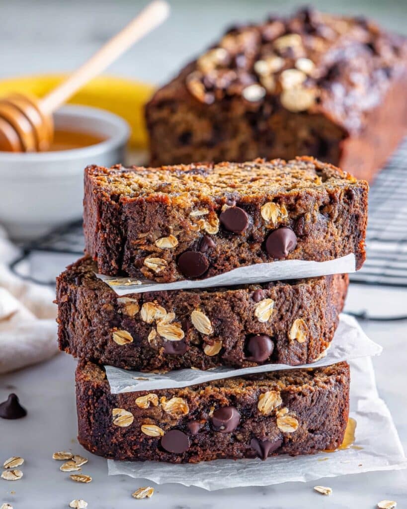 Healthy Oatmeal Chocolate Chip Banana Bread Recipe