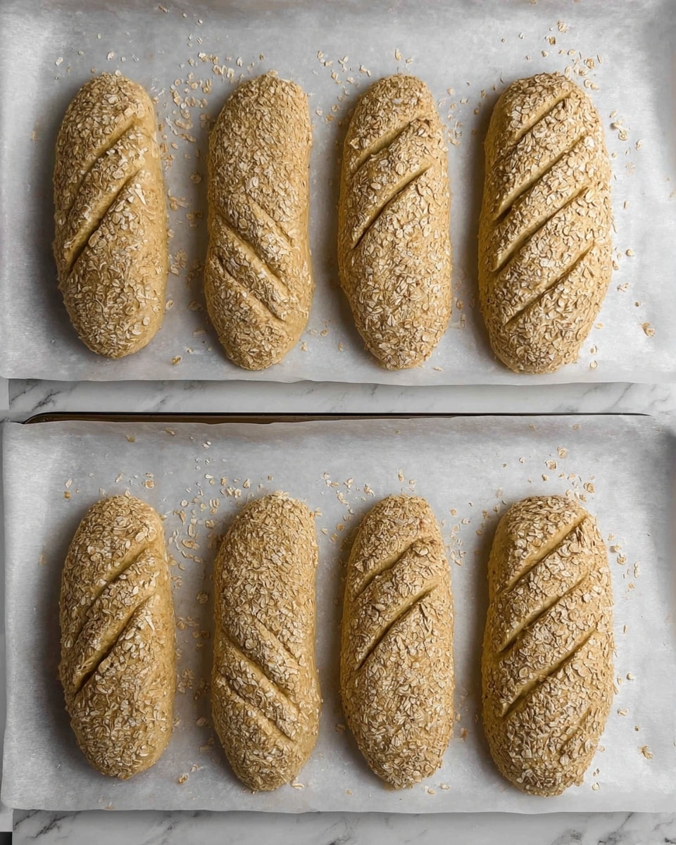 The image shows two side-by-side pictures of dough rising in a light beige bowl placed on a white marbled surface. In the left picture, a smooth, round ball of dough rests at the center of the bowl. In the right picture, the dough has expanded to fill most of the bowl, with a smoother and slightly domed surface. Both bowls show a plain, soft texture with no visible bubbles or cracks on the dough. A white cloth with red and green patterns is visible near the edge of the bowl in the left picture. Photo taken with an iphone --ar 4:5 --v 7