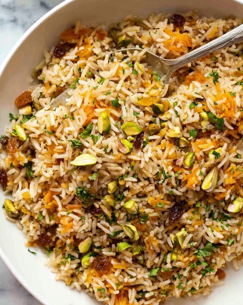 Rice Pilaf with Nuts and Dried Fruit Recipe
